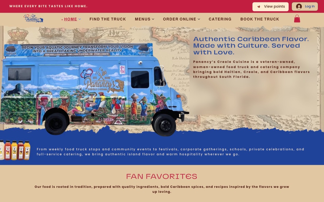 Panancy's Creole Cuisine website